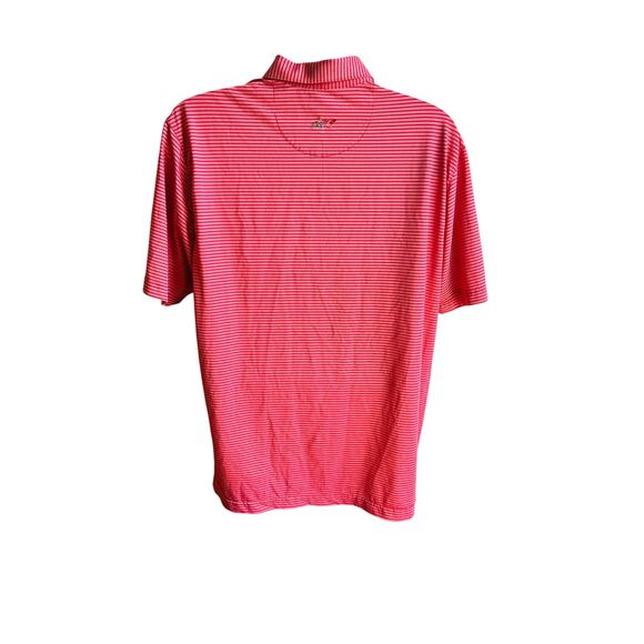 Greg Norman Red Pink Micro Stripe Golf Polo XL PlayDry Performance Shirt Short - Picture 2 of 3